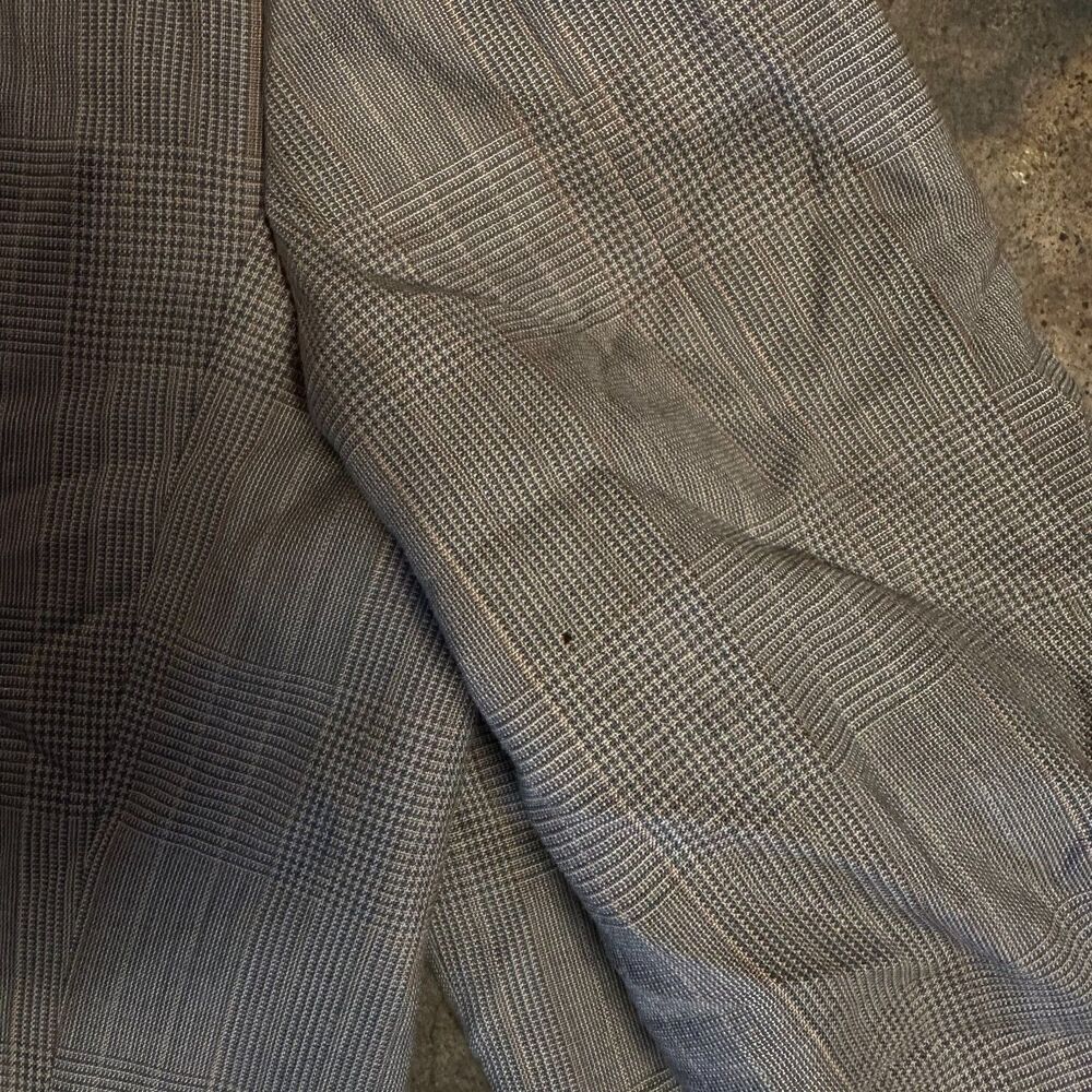 Portofolio Perry Ellis Mens Blazer Sport Coat Gray Beige 100% Wool USA Made - Picture 8 of 11